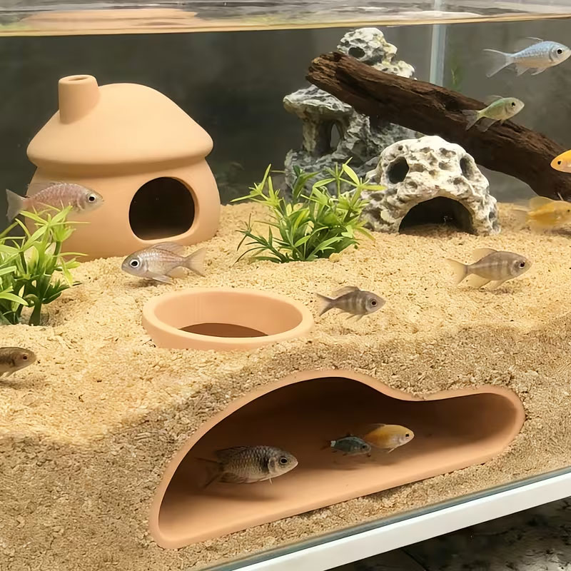 Туннель-укрытие для рыбок Apca – обзор и цена Aquarium Plants Live